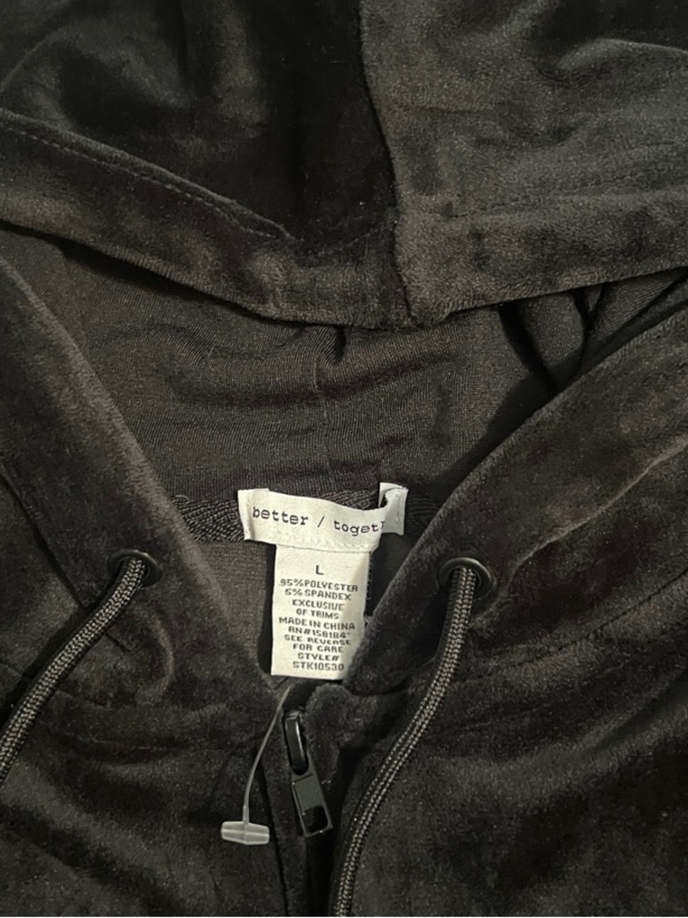Women’s Black Velour Hoodie, Tank & Jogger Set - Picture 2 of 6